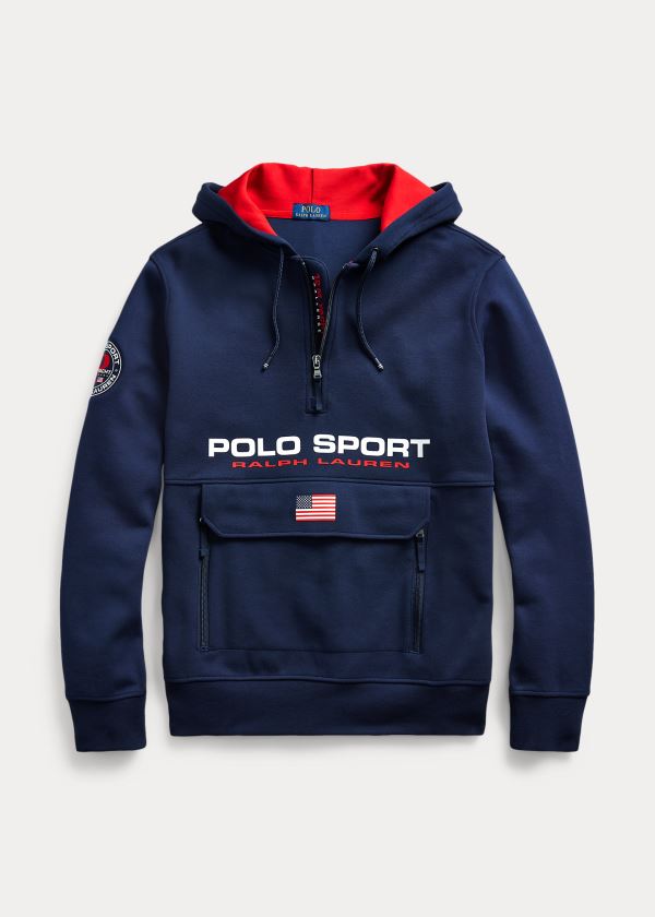 Sudaderas Con Capucha Polo Ralph Lauren Hombre Azul Marino - Polo Sport Double-Knit - NIOXQ3067